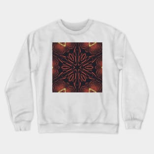 bright orange gold and black kaleidoscopic hexagonal design Crewneck Sweatshirt